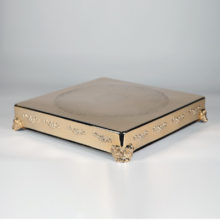 Cake Stand Square Gold