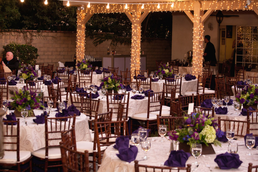 Table and Chair Rentals Santa Clarita with Twinkle Lights