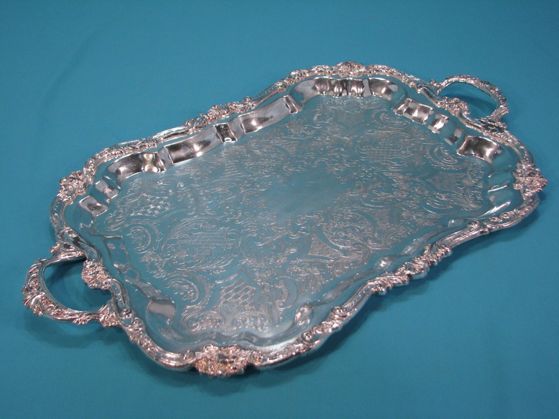 Silver Tray with Handle 18 x 24