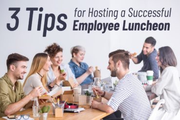 employees enjoying lunch