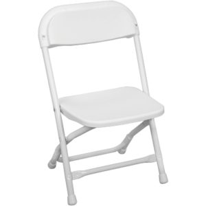 Childs Chair - White Plastic Folding