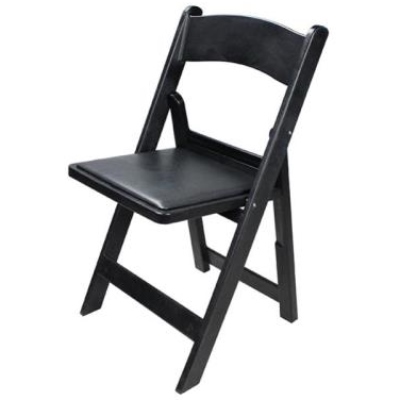 Padded Folding Chair Black