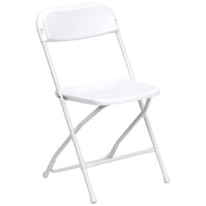 Plastic Folding Chair - White