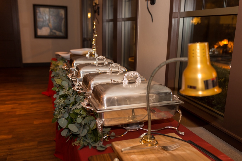 Serving Table for Corporate Holiday Party